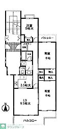 サニータウン茅ヶ崎2号棟 3LDKの間取図画像