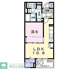 ブリッサ港南 1LDKの間取図画像