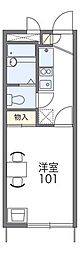レオパレスグランメール 1Kの間取図画像