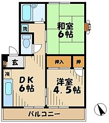 間取図画像 2DK