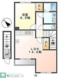 ランゲスレーベン五月台 1LDKの間取図画像