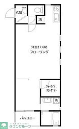 CHEZMOI ワンルームの間取図画像