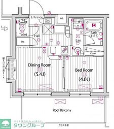 ガーラ・パークヒルズ町田 1DKの間取図画像