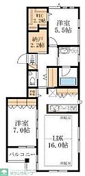 GRANLUKE 2LDKの間取図画像