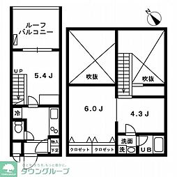 セントエルモ町田 1DKの間取図画像