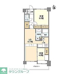 MCROSS 2LDKの間取図画像