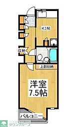 リリーハイツ 1Kの間取図画像