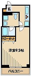 共栄町田ビル 1Kの間取図画像