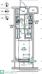 リライア生田 1Kの間取図画像
