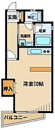 リビオン ワンルームの間取図画像