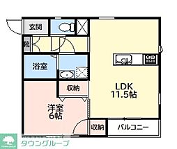 ラ・フェリーチェ 1LDKの間取図画像