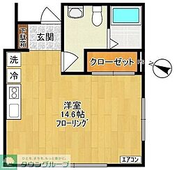 フォーラム菅野戸呂 ワンルームの間取図画像