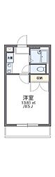 レオパレスヴァンベール 1Kの間取図画像