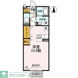 スカイ ワンルームの間取図画像