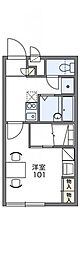 レオパレスProsper 1Kの間取図画像