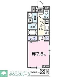 ヒカルサ熊谷大原 1Kの間取図画像