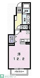 ラフレシール 1Kの間取図画像