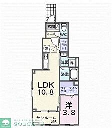 ミルト ブリッサ 大原 1LDKの間取図画像