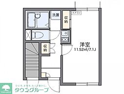 レオネクストシャイン 1Kの間取図画像