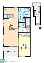 スカイハウス 1LDKの間取図画像