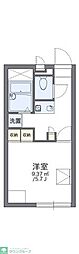 レオパレスラピスライト 1Kの間取図画像