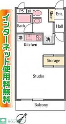 エクウス ワンルームの間取図画像