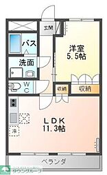 ジュピター 1LDKの間取図画像