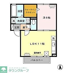 ベルテサクラ 1LDKの間取図画像