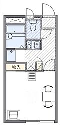 レオパレスCEDAR 1Kの間取図画像