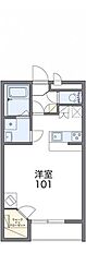 ミミコパン ワンルームの間取図画像