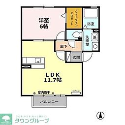 セピアコート 1LDKの間取図画像