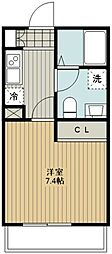 ブルーベイgyoda3 1Kの間取図画像