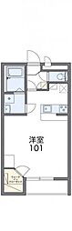 レオパレスアルピナ 1Kの間取図画像
