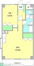 ゼファー銀座 1LDKの間取図画像