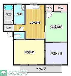 ベルグレイス鷲宮 3DKの間取図画像