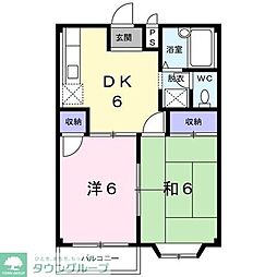 シティメゾン 2DKの間取図画像