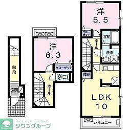 レジェンド14 2LDKの間取図画像