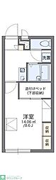 レオパレスサザンクロスA 1Kの間取図画像