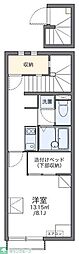 レオネクストヒラサワ 1Kの間取図画像