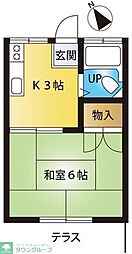 シェモア東松山 1Kの間取図画像