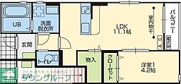 エスペランサ 1LDKの間取図画像