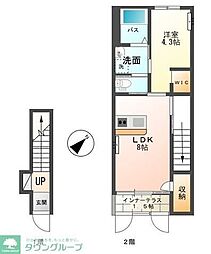 ウィステリア1 1LDKの間取図画像