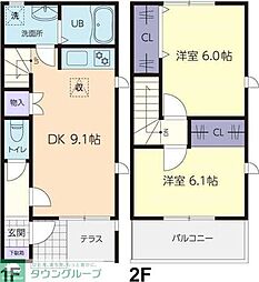 グランソレーユ 2DKの間取図画像