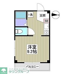 カワラマチハイツ ワンルームの間取図画像