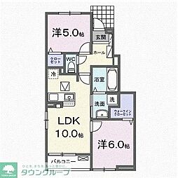 クローリス III 2LDKの間取図画像