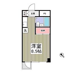 宮前ビル ワンルームの間取図画像