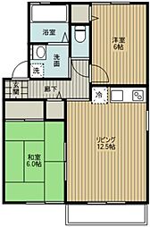 ガーデンハイツA 2LDKの間取図画像