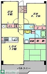 シャンポワール東大宮 3LDKの間取図画像