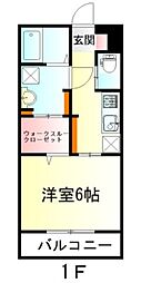 ルナカーサ 1Kの間取図画像