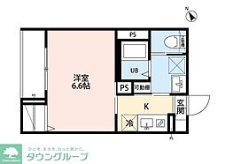 robot home 矢部III 1Kの間取図画像